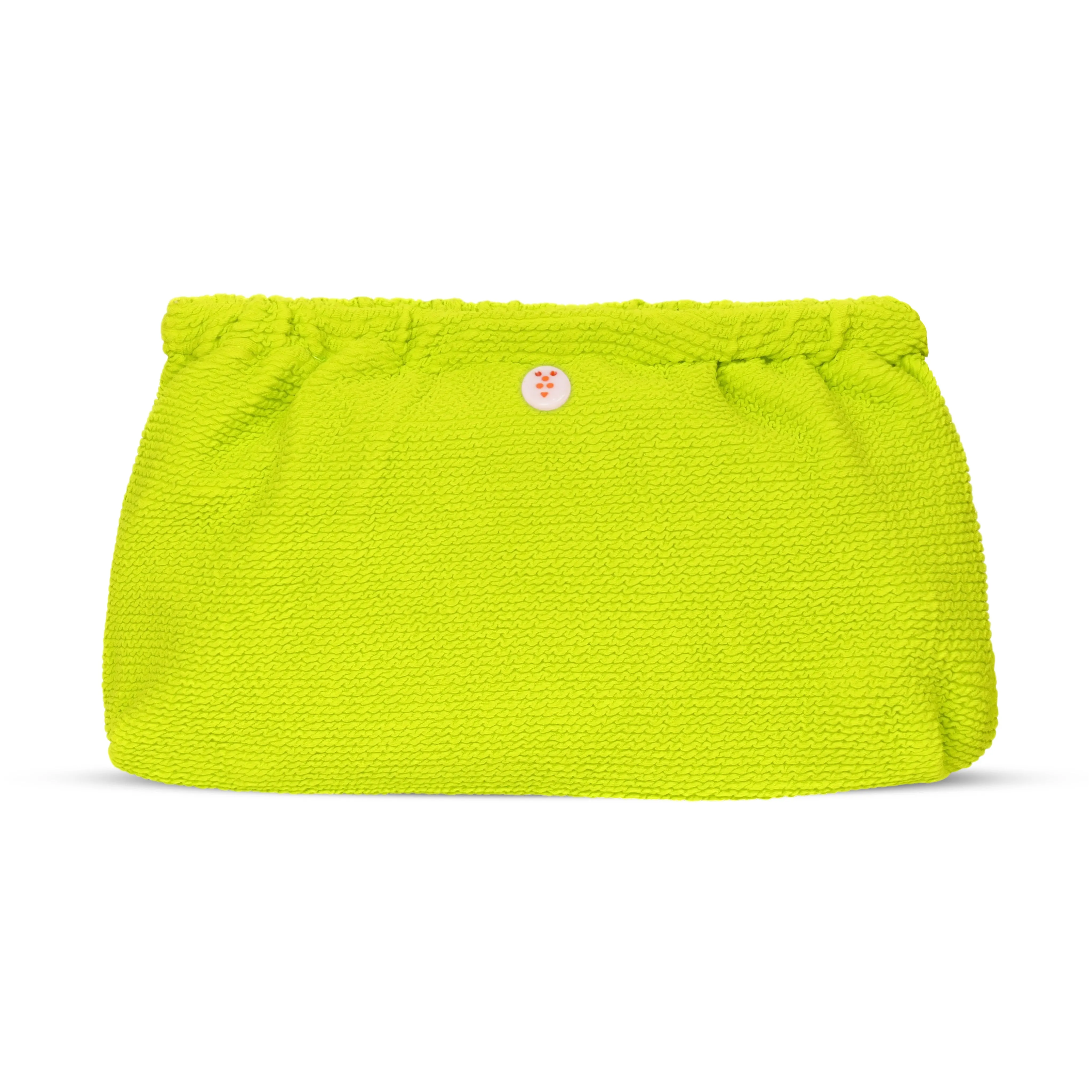 Crinkle Clutch Bag Lemon sold by Sand Dollar