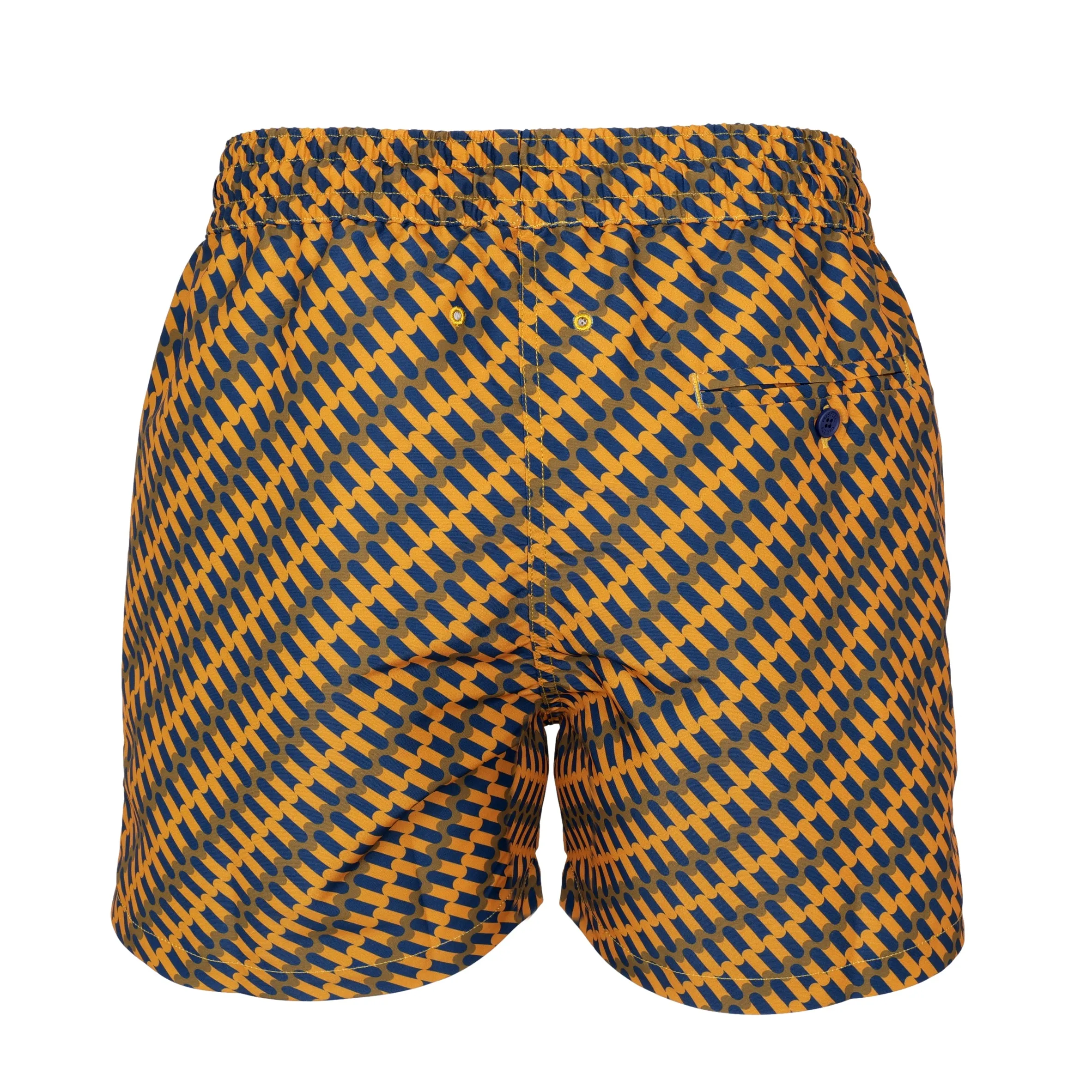 Sport Pilar Print Swim Short Navy And Gold sold by Sand Dollar product image thumbnail 2