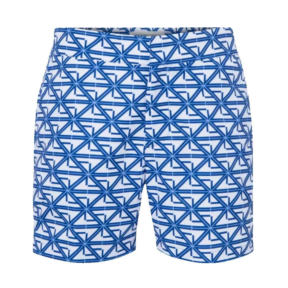 Classic FC Monogram Print Swim Shorts White/Ocean Blue sold by Sand Dollar