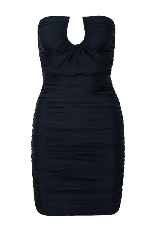 Magalenha Mini Dress Black made by BAOBAB