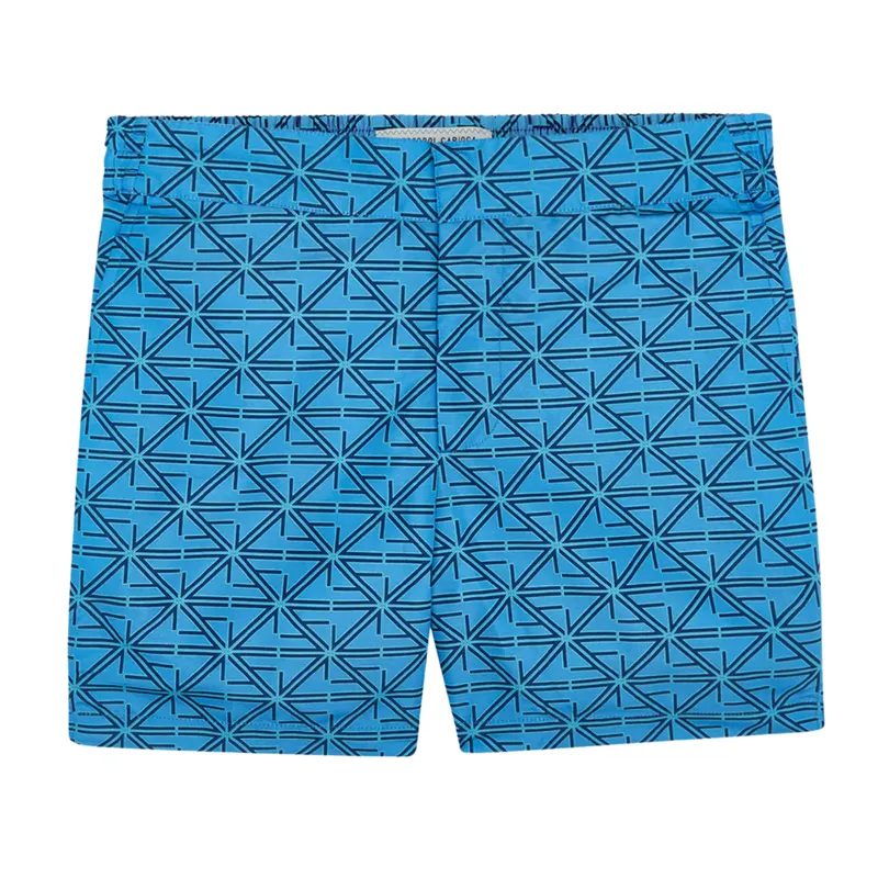Classic FC Monogram Print Swim Shorts Chateau Blue/Topaz Teal sold by Sand Dollar