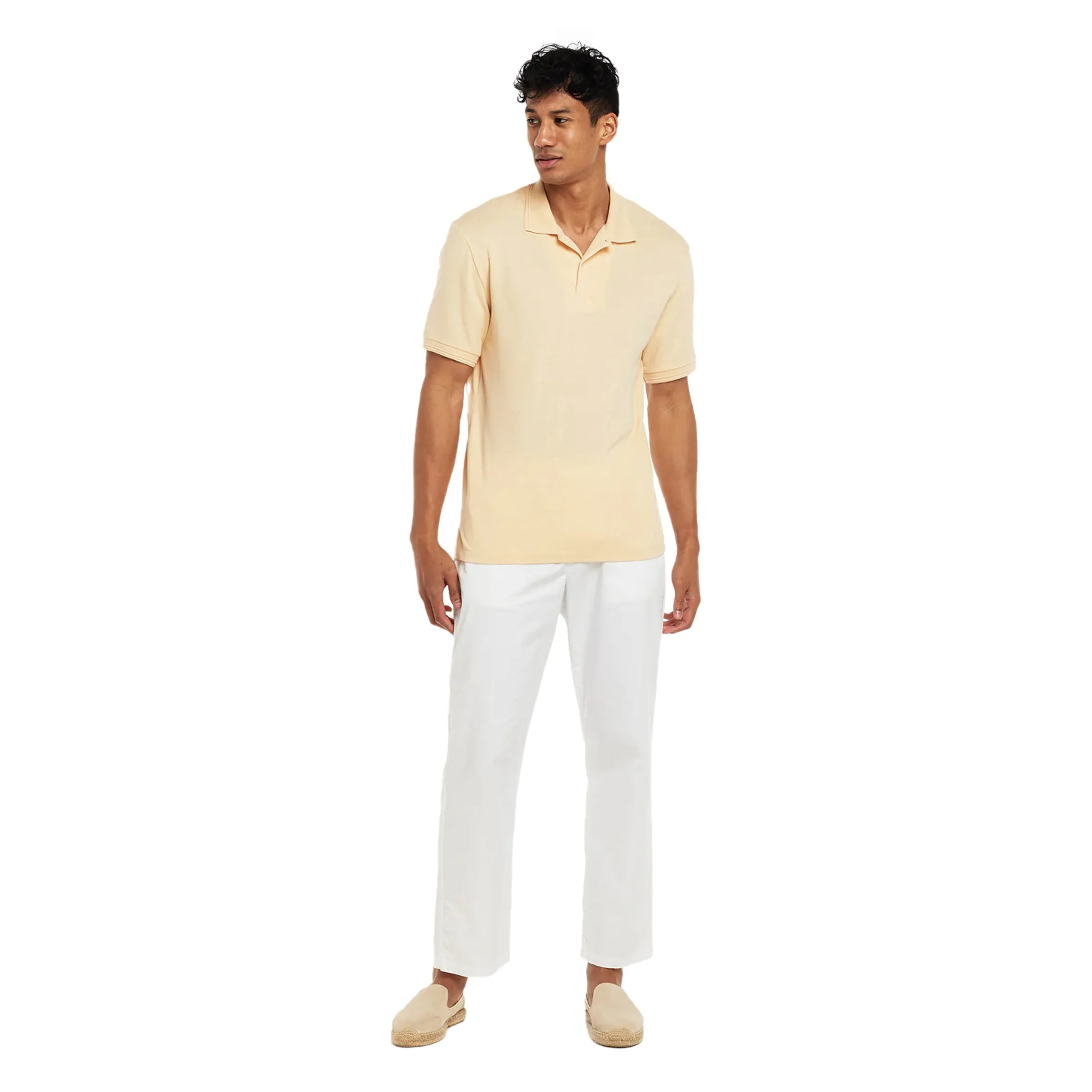 Dias Button Pique Polo Pastel/Orange sold by Sand Dollar product image thumbnail 2