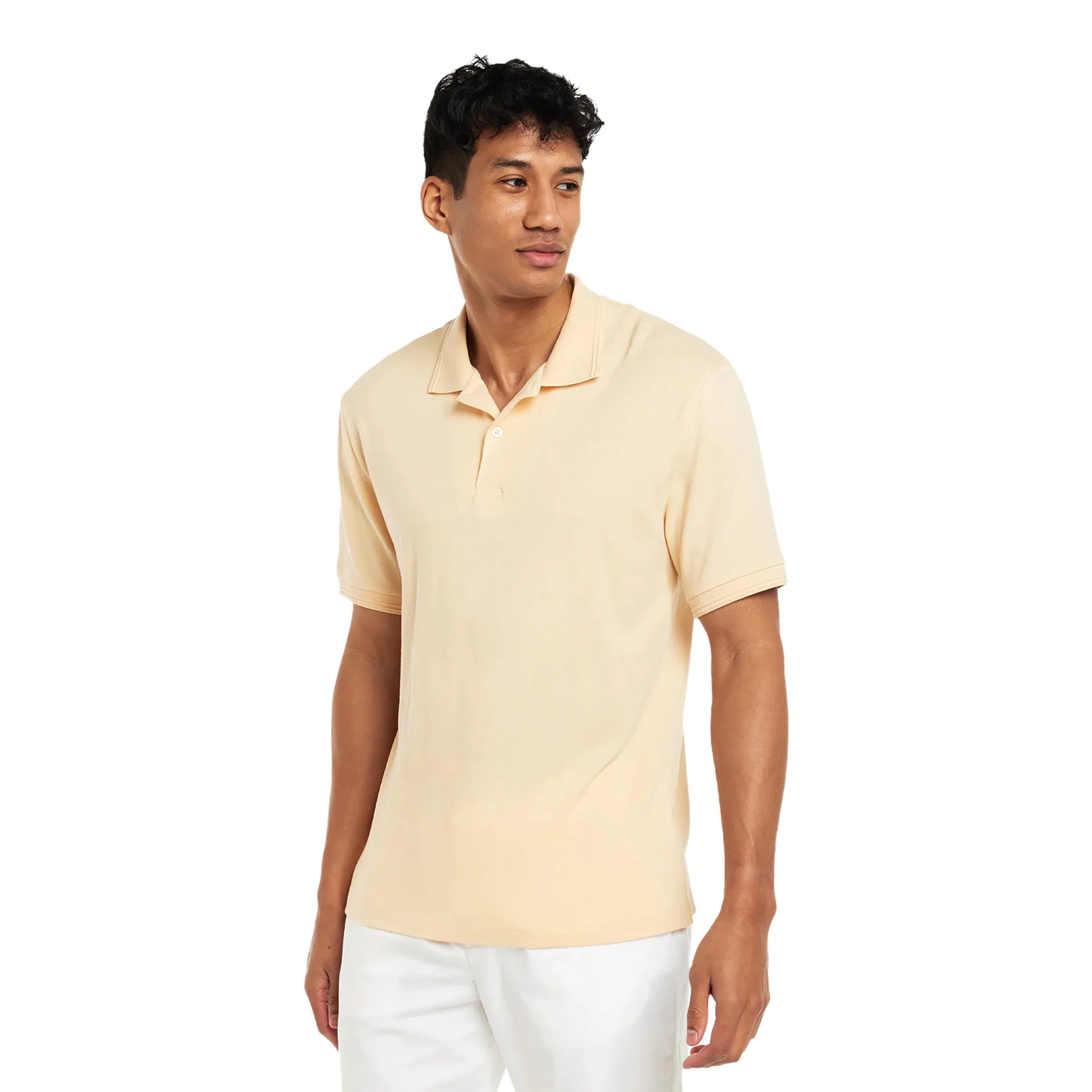 Dias Button Pique Polo Pastel/Orange sold by Sand Dollar product image thumbnail 3
