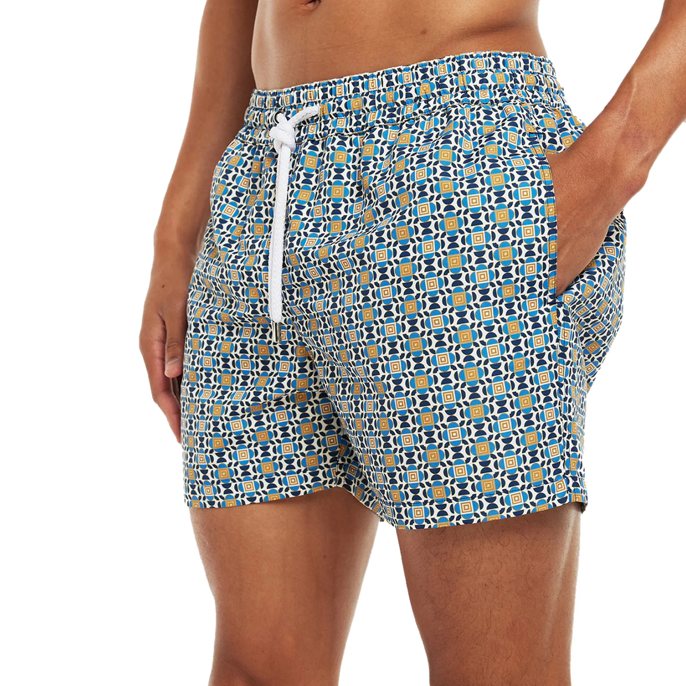 Sports Angra Deco Print Swim Short White/Chateau Blue/Gold/Ocean Blue sold by Sand Dollar product image thumbnail 3
