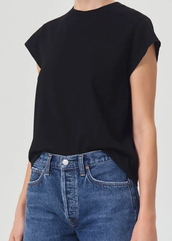 Womens Black Crew Neck T Shirt - Bryce Tee In Black sold by Sand Dollar