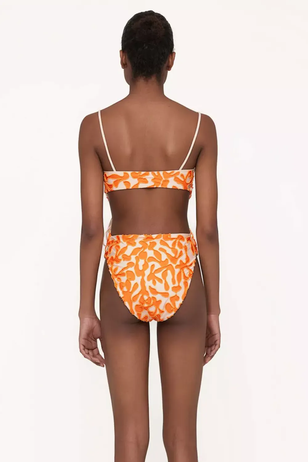 Thin Strap One Piece Swimsuit in Orange/White sold by Sand Dollar product image thumbnail 3