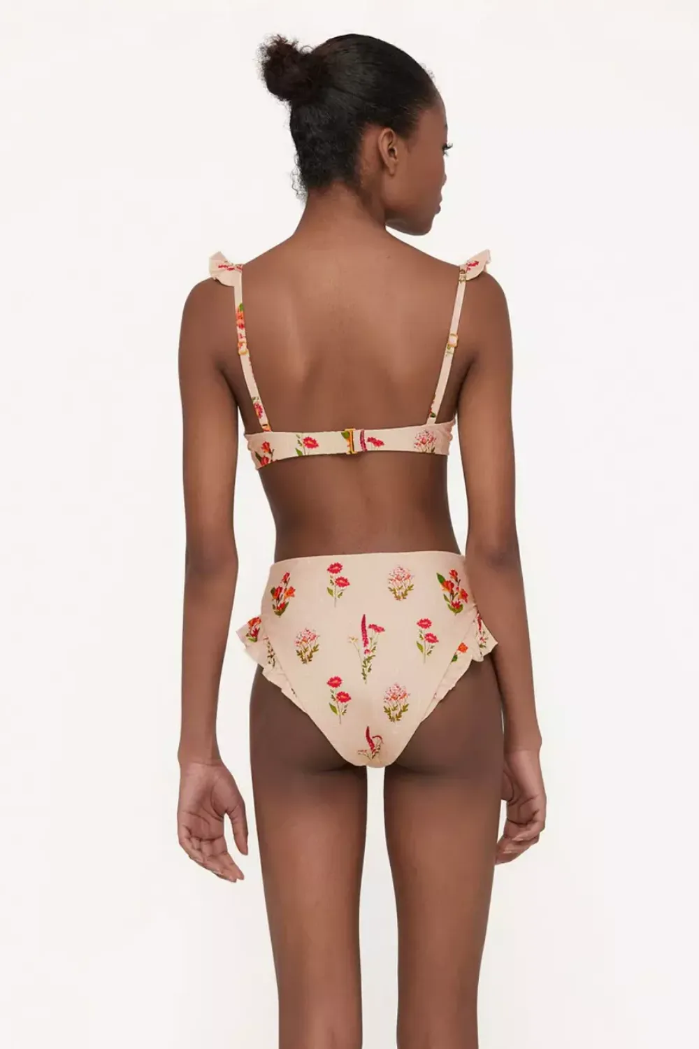 High Waisted Bikini Bottoms with Floral Embroidery sold by Sand Dollar product image thumbnail 2