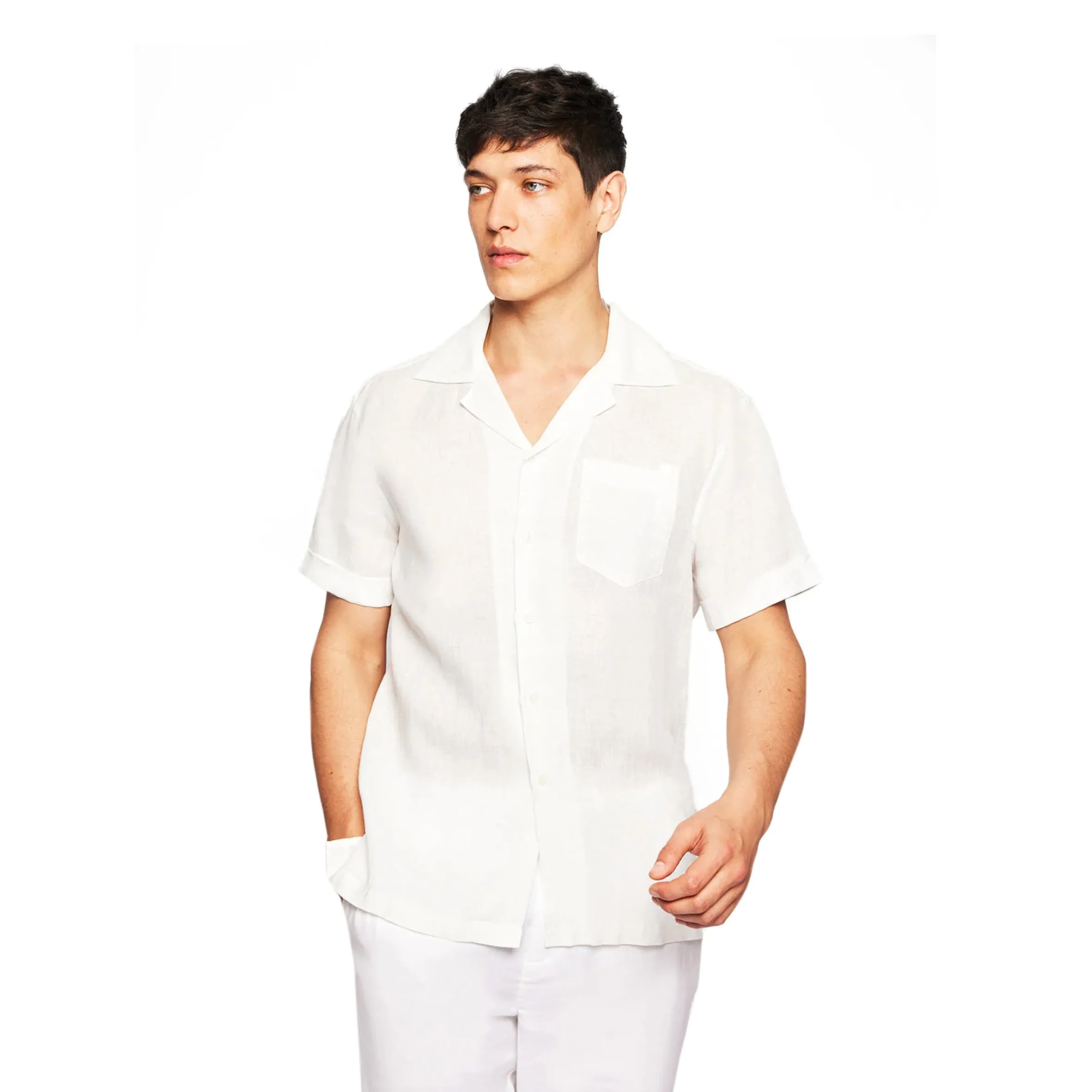 Mens White Short Sleeve Shirt sold by Sand Dollar product image thumbnail 2