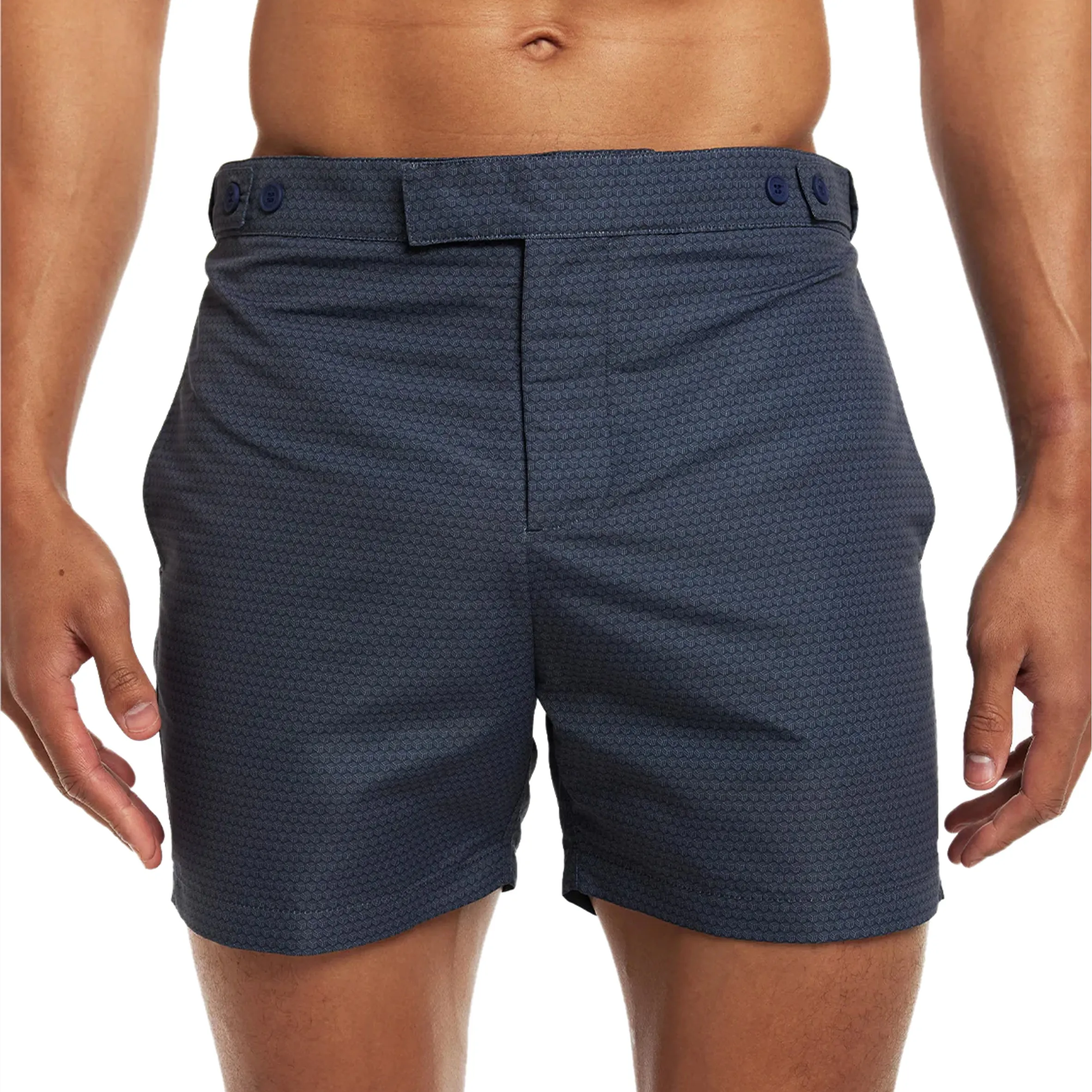 Tailored Swim Shorts in Navy/Clear Water Blue sold by Sand Dollar product image thumbnail 2