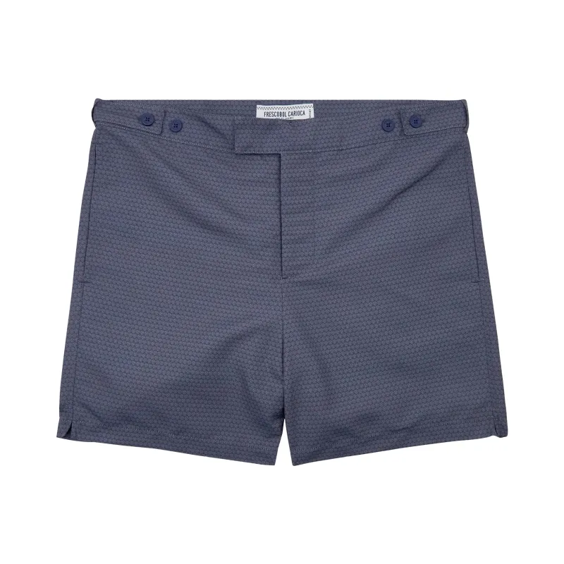 Tailored Swim Shorts in Navy/Clear Water Blue sold by Sand Dollar