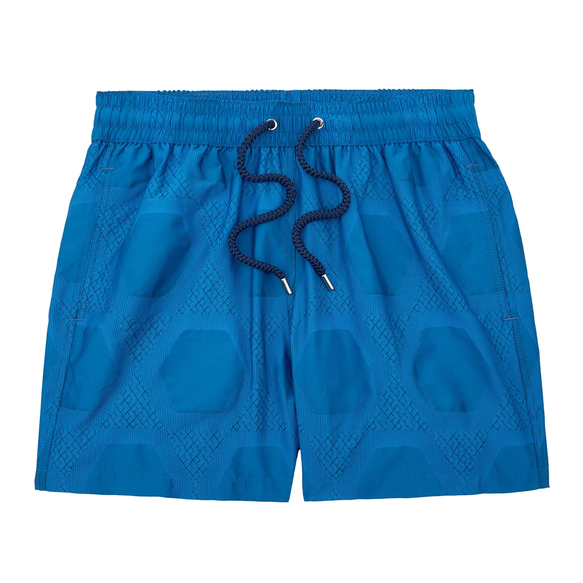 Blue Swim Shorts with Slit Front Pockets sold by Sand Dollar