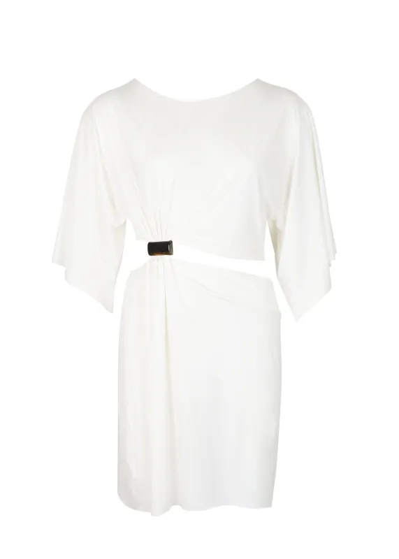 Solid Zaila Detail Short Cover Up White sold by Sand Dollar