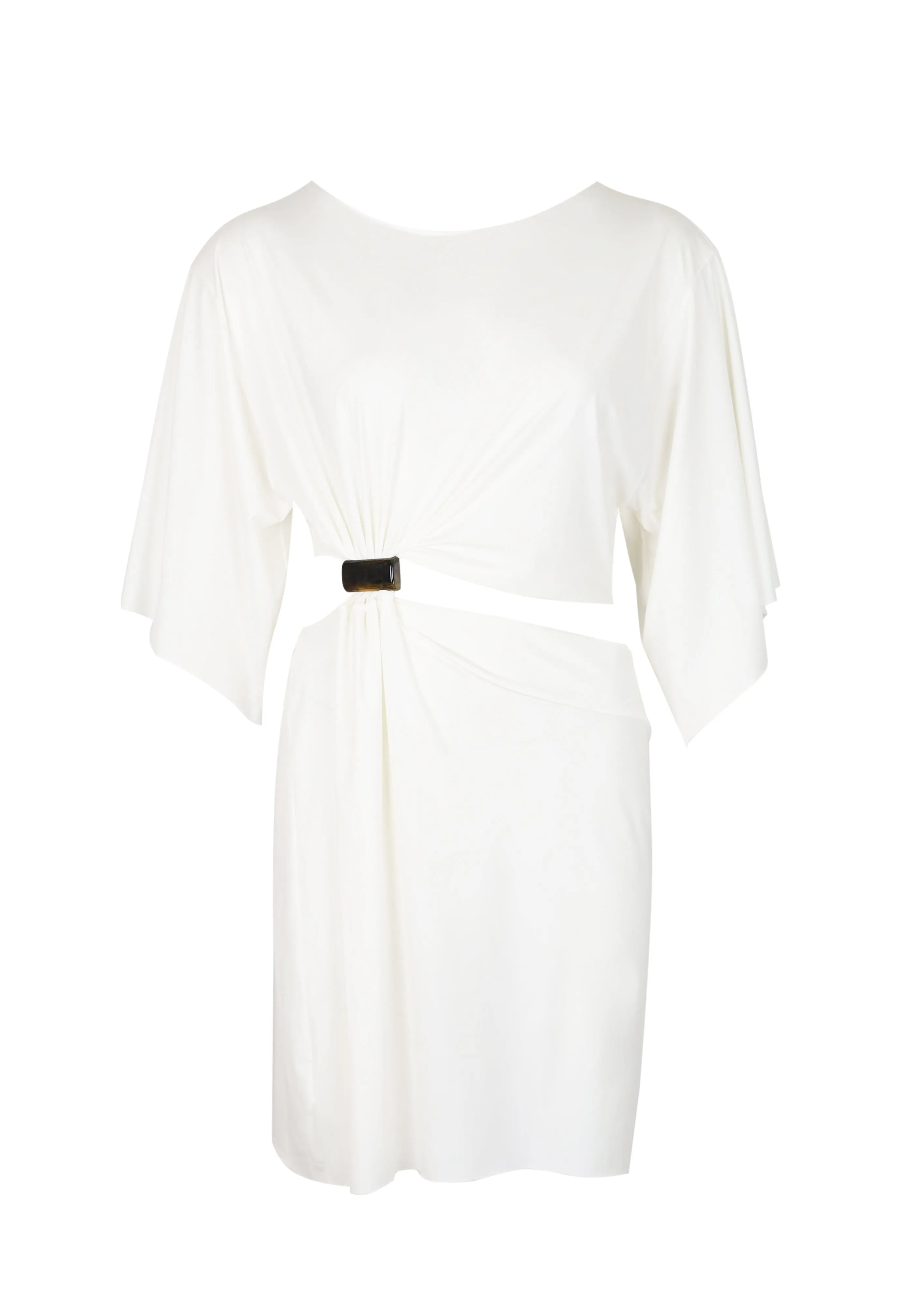 Solid Zaila Detail Short Cover Up White sold by Sand Dollar