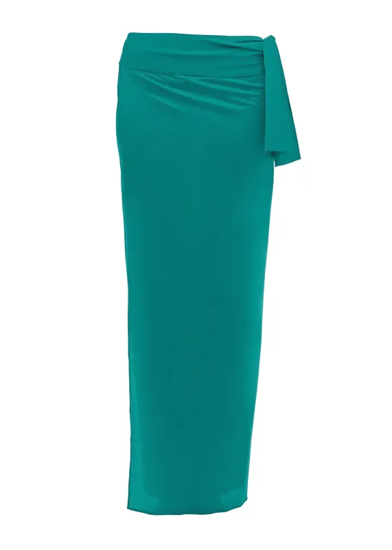 Wrap Maxi Skirt in Green sold by Sand Dollar