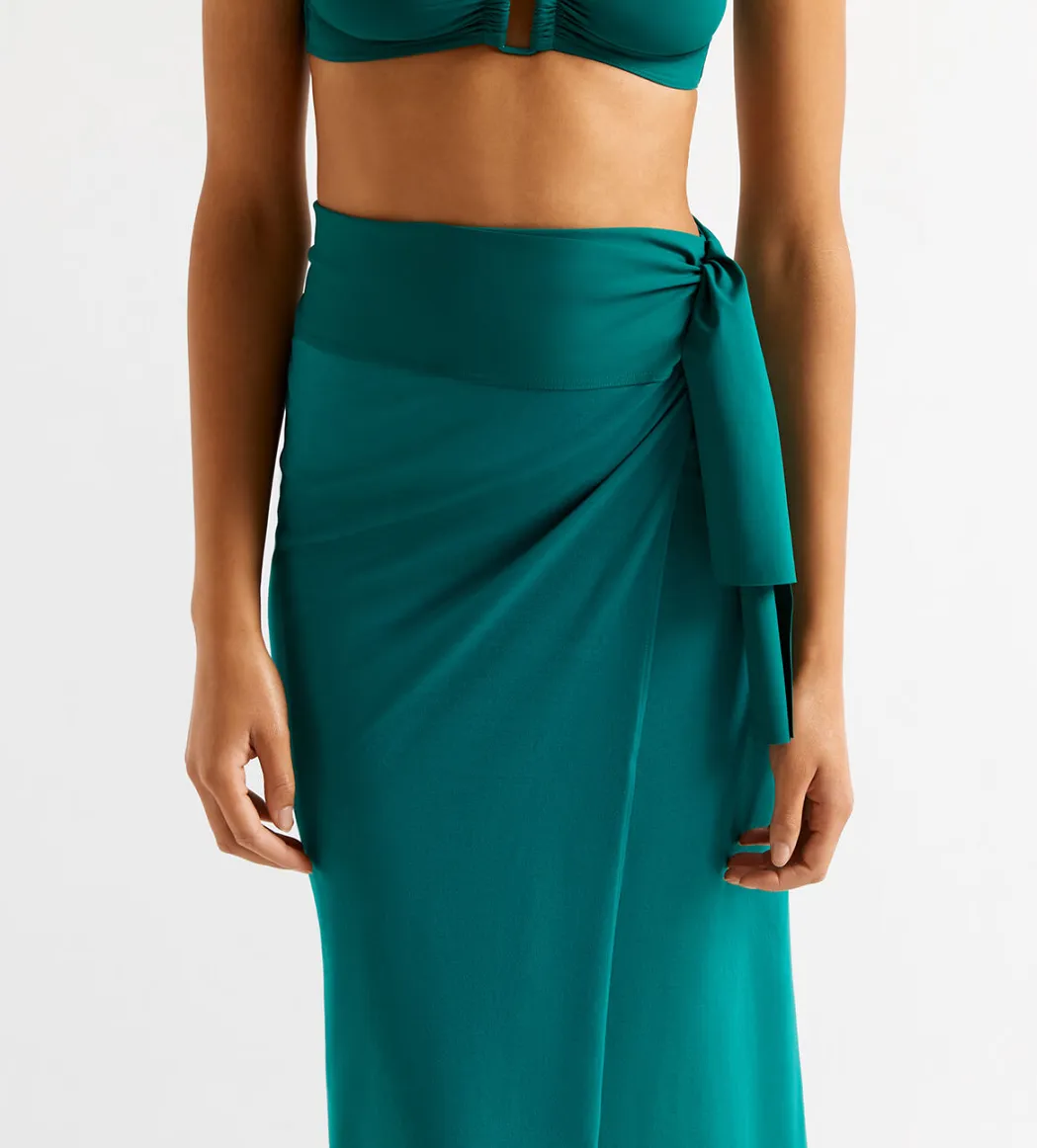 Wrap Maxi Skirt in Green sold by Sand Dollar product image thumbnail 4