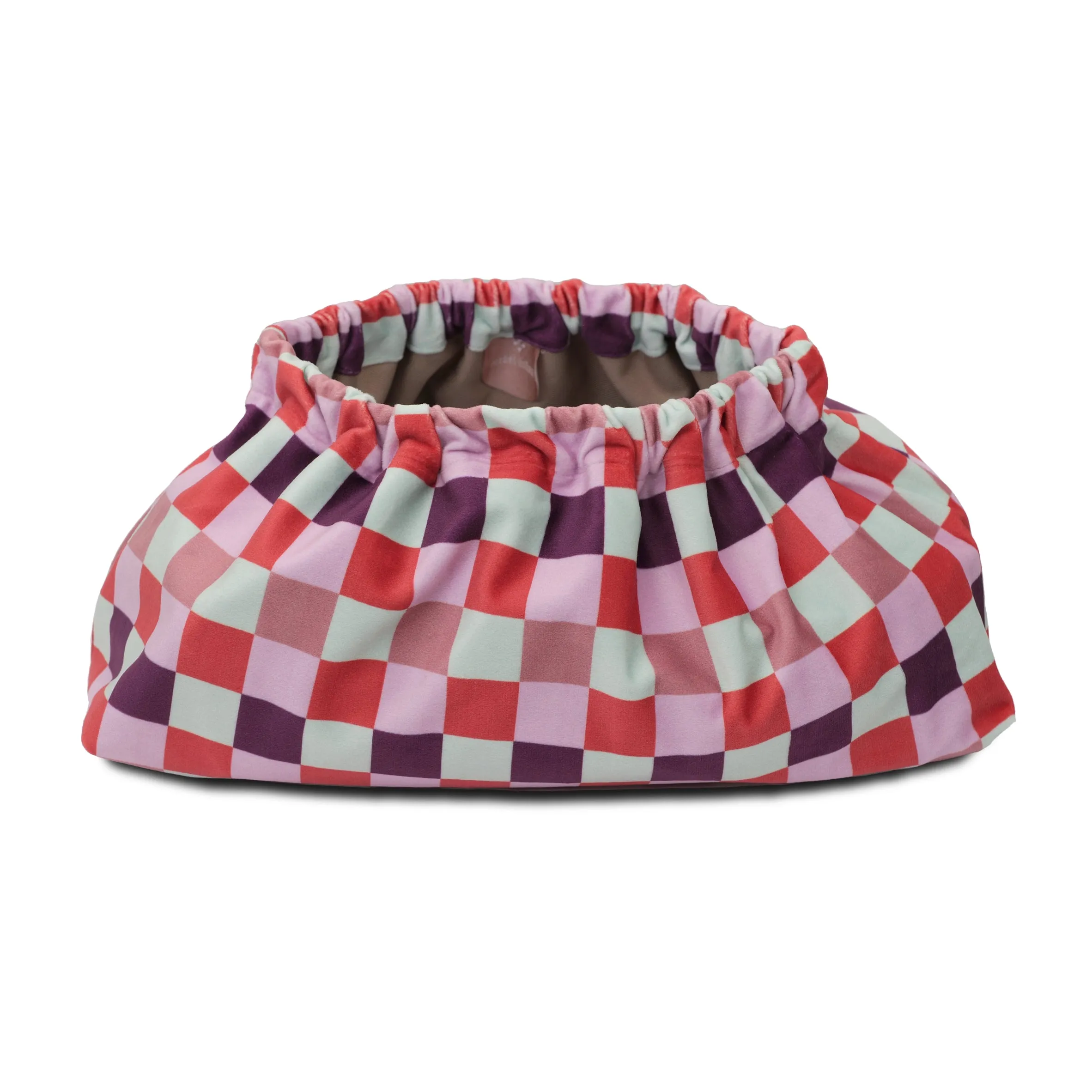 Check Velvet Clutch Bag Cranberry Lavender sold by Sand Dollar product image thumbnail 2