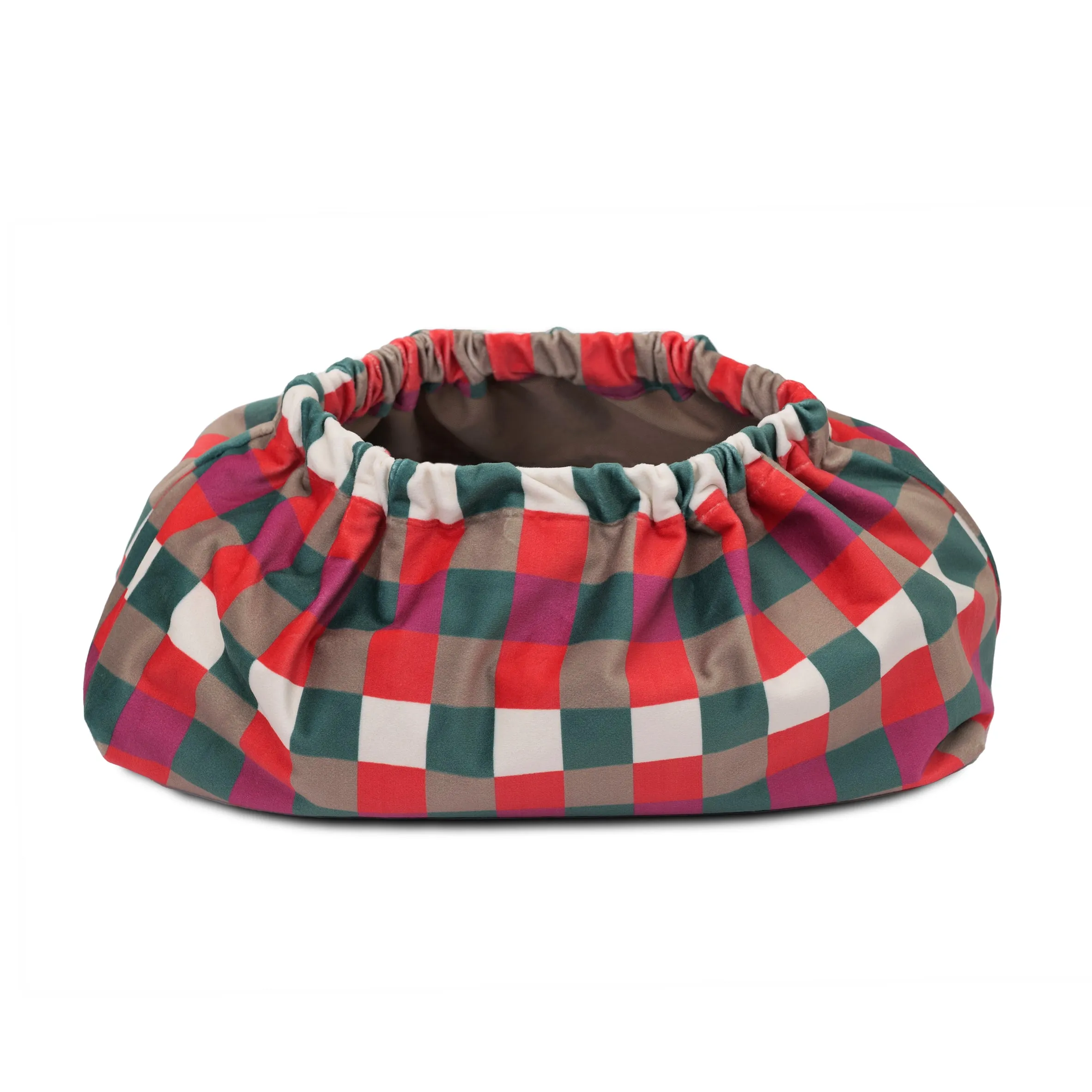 Check Velvet Clutch Bag Petrol Magenta sold by Sand Dollar product image thumbnail 2