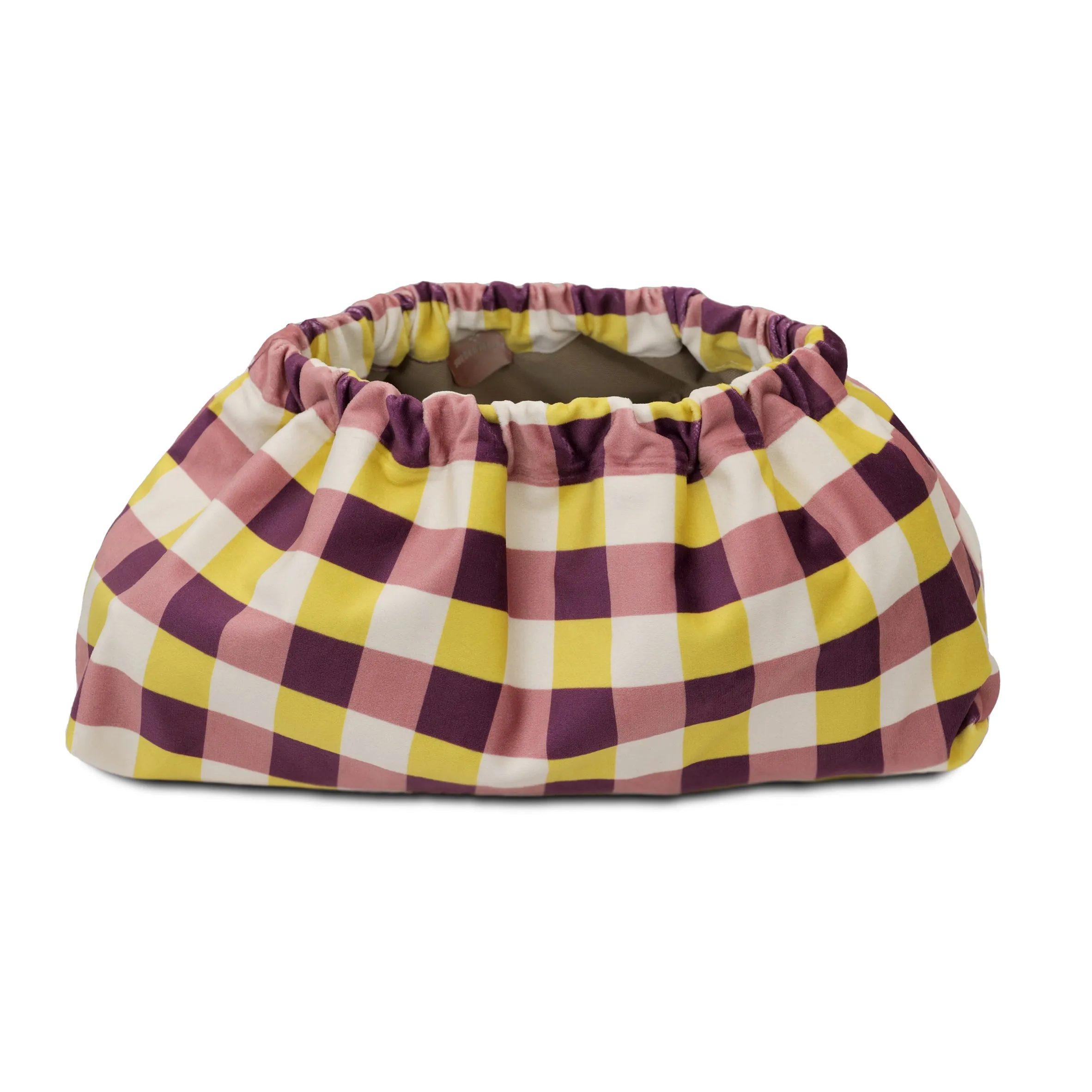 Check Velvet Clutch Bag Plum Lemon sold by Sand Dollar product image thumbnail 2