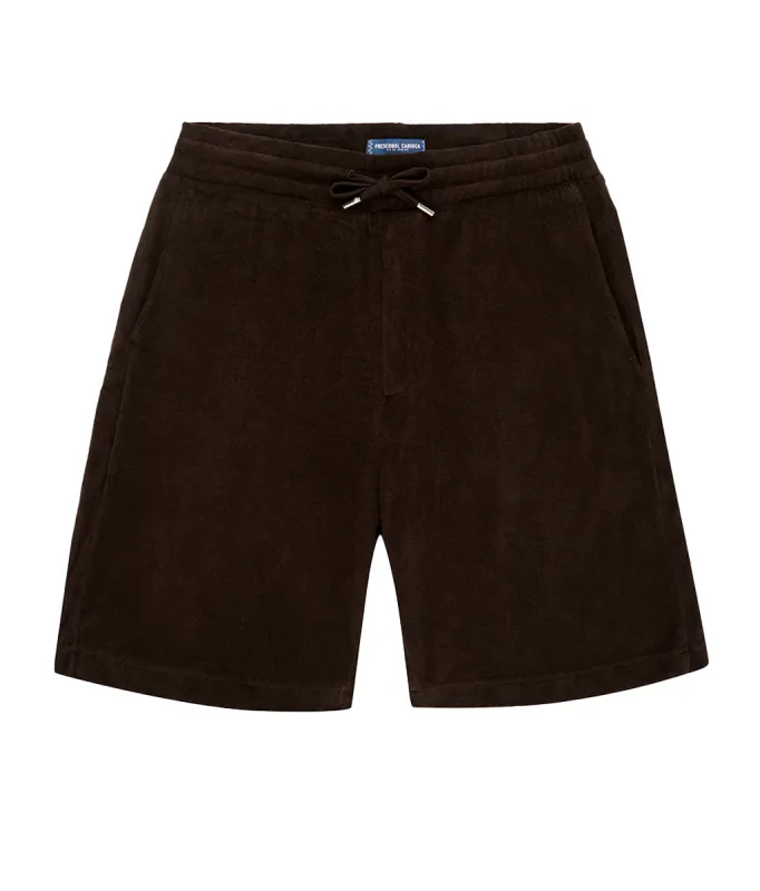 Mens Drawstring Shorts in Dark Oak sold by Sand Dollar