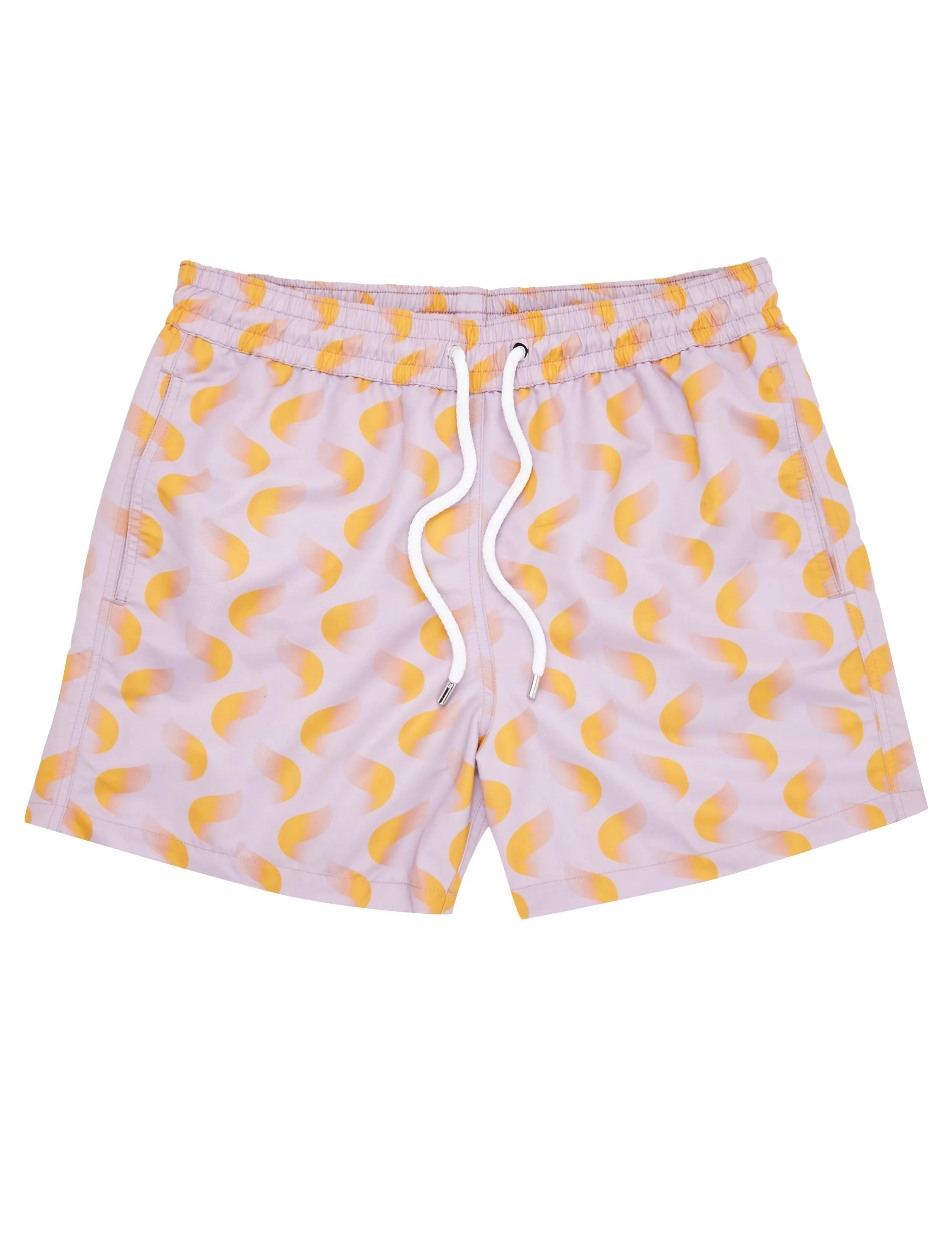 Men’s Swim Shorts in Lilac/Yellow sold by Sand Dollar