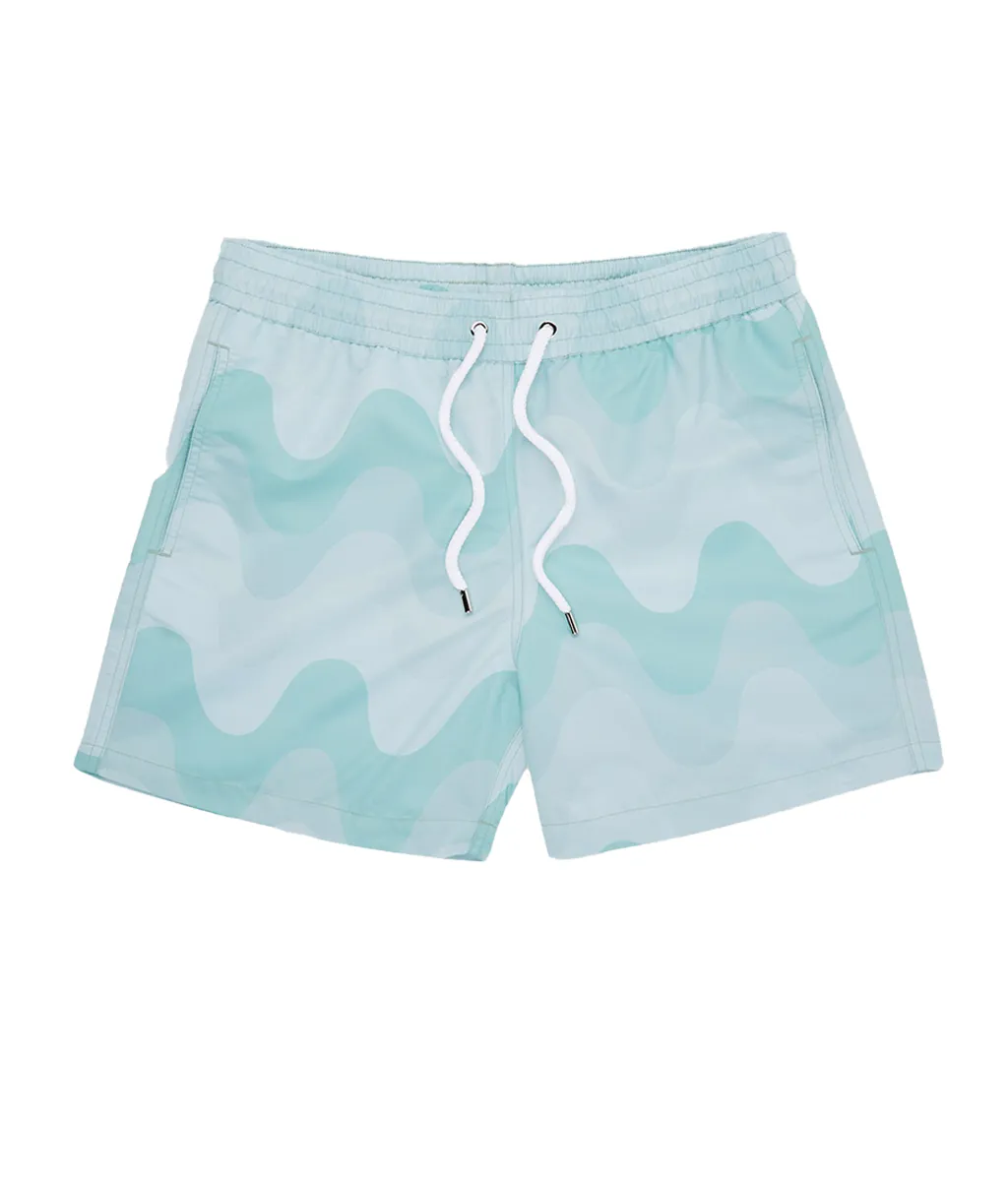 Mens Designer Swim Shorts in Mint Green sold by Sand Dollar