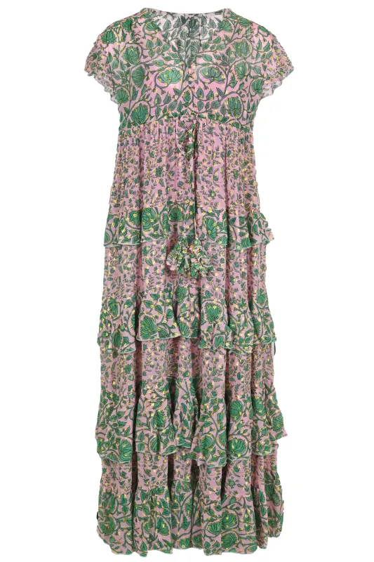 V Neck Maxi Dress with Ruffle Details sold by Sand Dollar