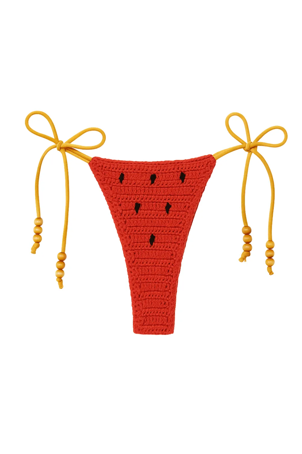 Crochet Tie Bikini Bottom with Cheeky Coverage sold by Sand Dollar