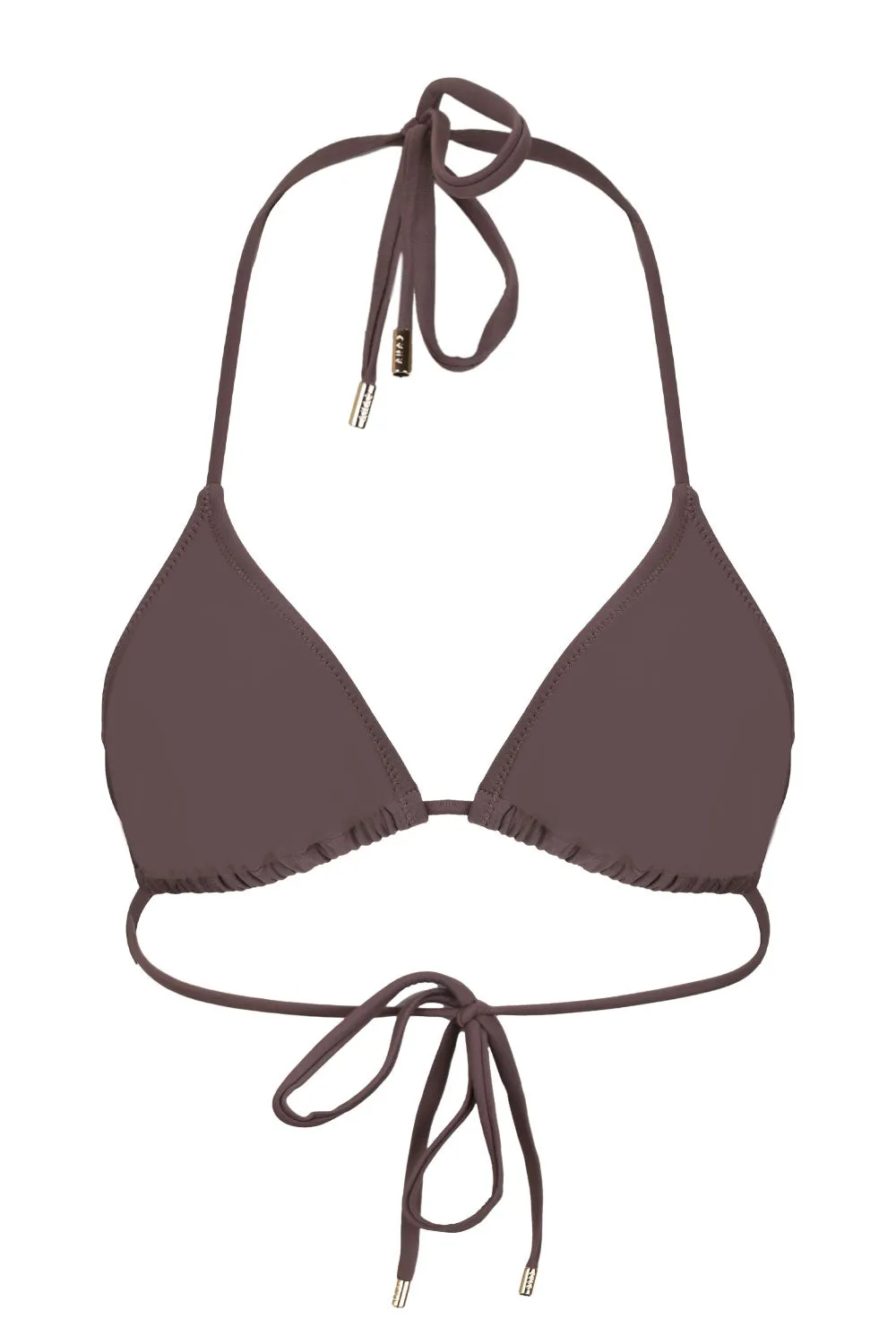 Ainsley Triangle Halter Top Lanzarote Chocolate sold by Sand Dollar product image thumbnail 3