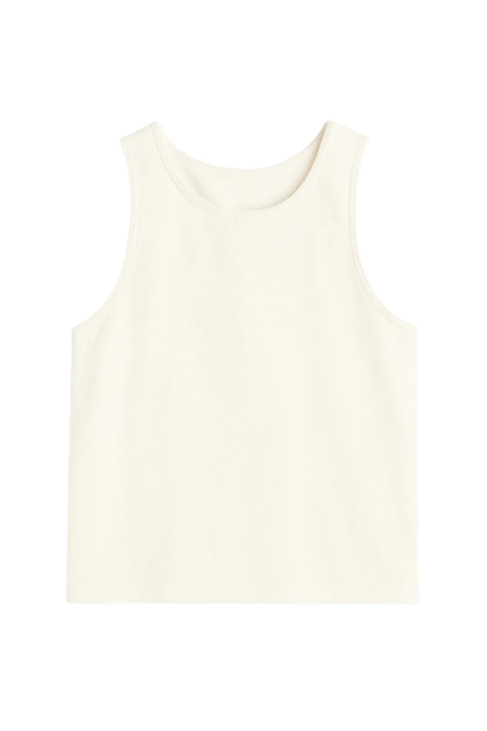 Terry Tank Top in White sold by Sand Dollar