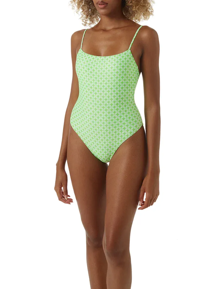 Scoop Back Swimwear in Lime - Maui Links Lime One Piece sold by Sand Dollar product image thumbnail 2