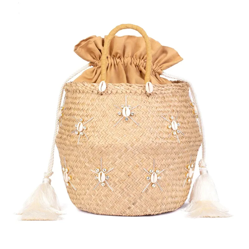 Extra Large Beach Bag with Tassels sold by Sand Dollar