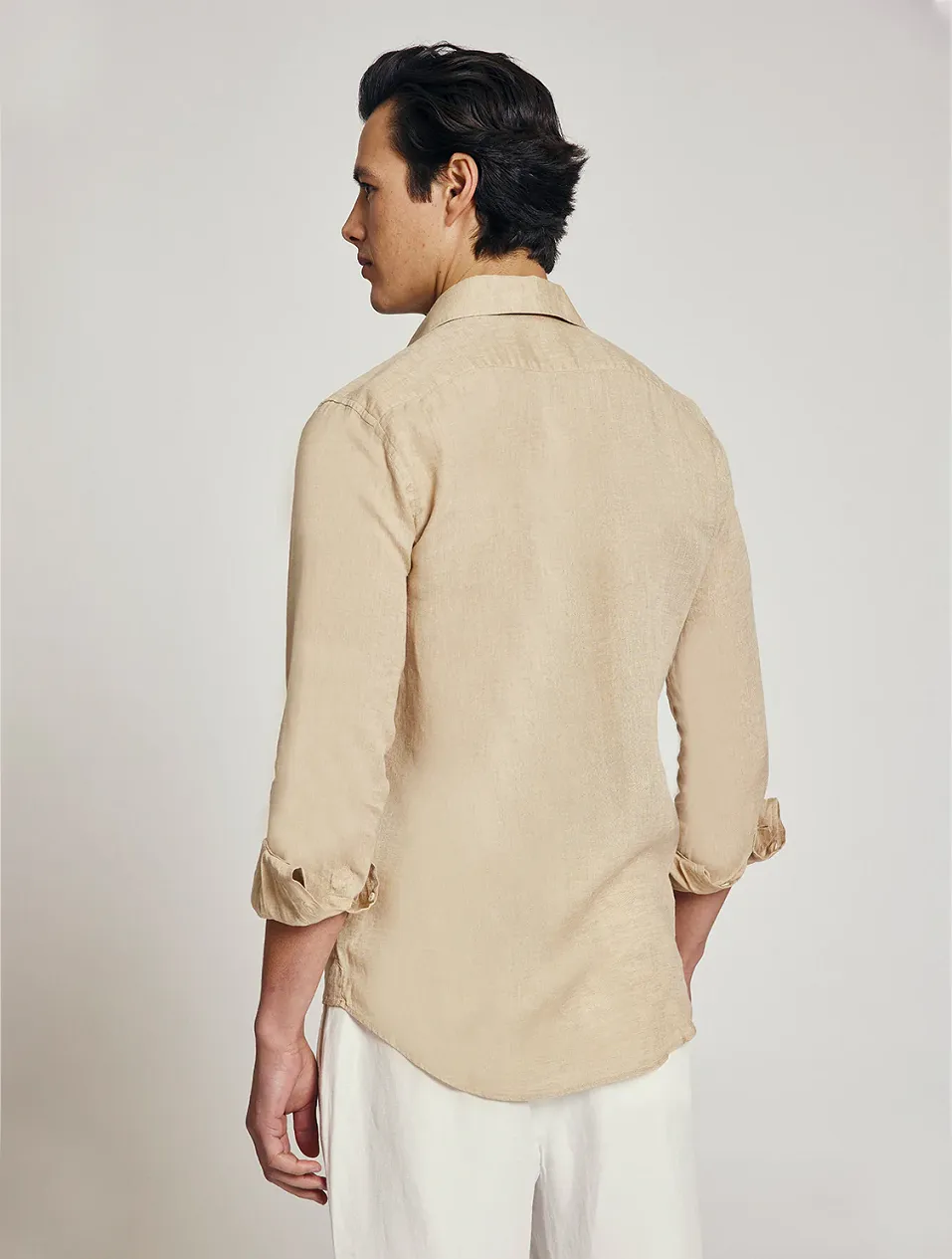 Linen Long Sleeve Shirt in Beige sold by Sand Dollar product image thumbnail 3
