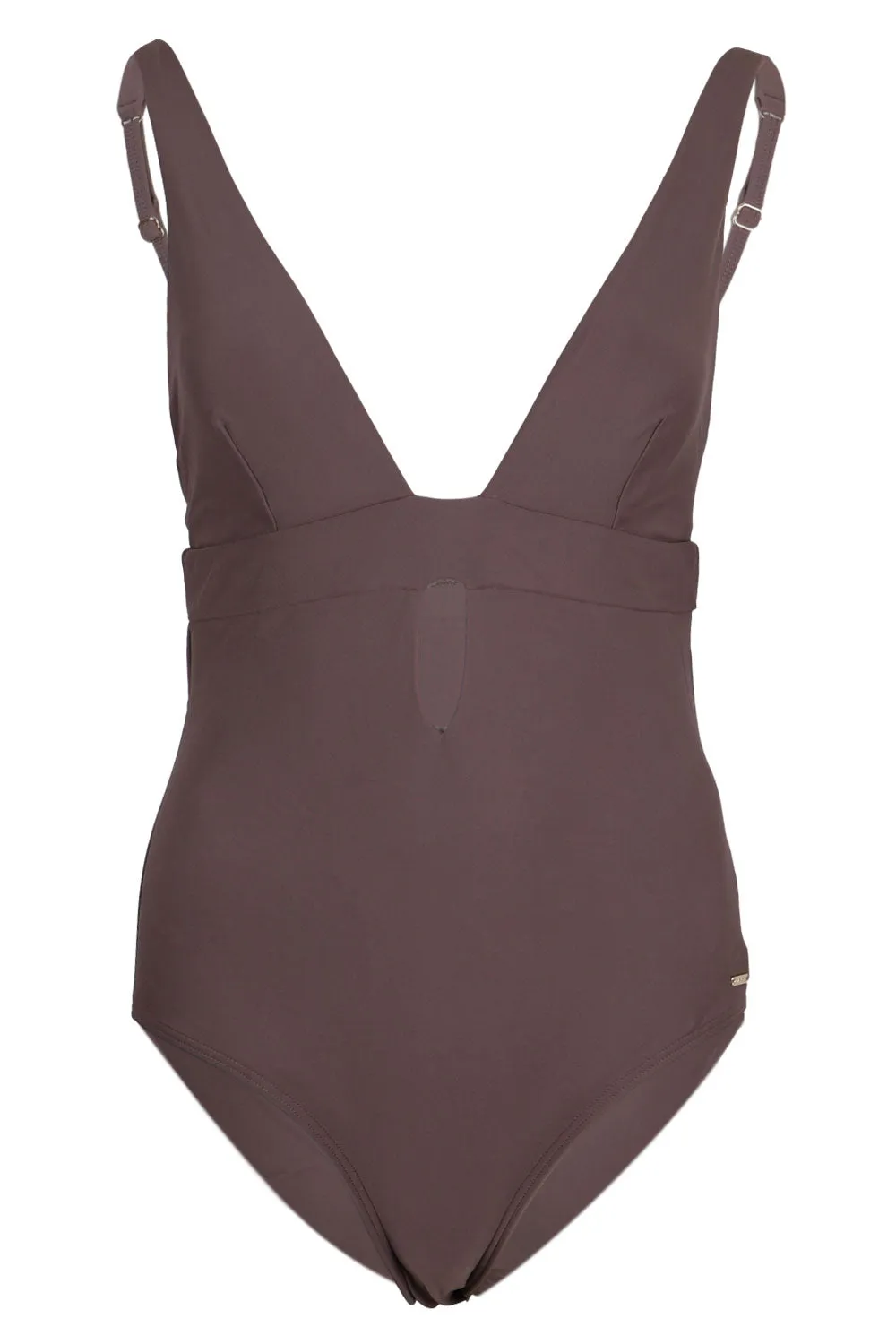 Donna Plunge One Piece Chocolate sold by Sand Dollar