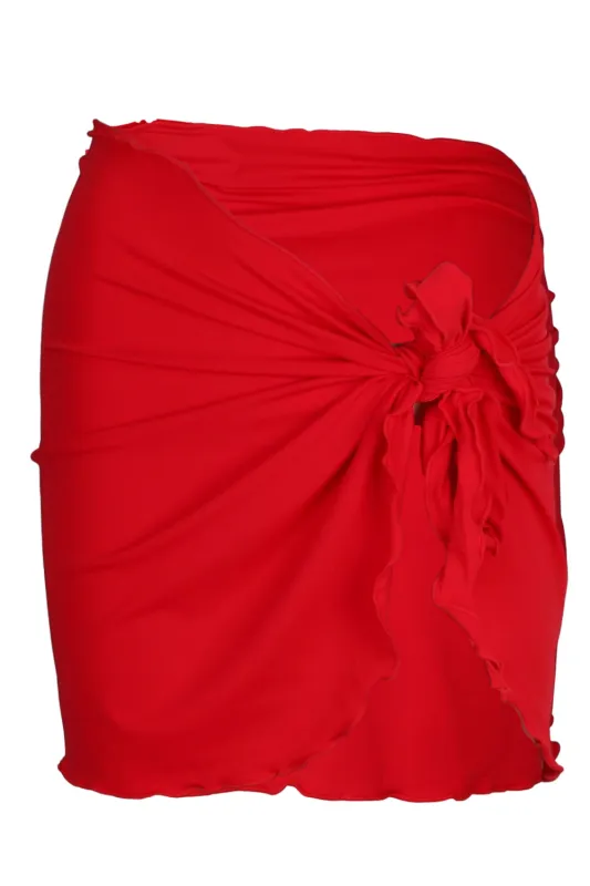 Marina Sarong Red sold by Sand Dollar