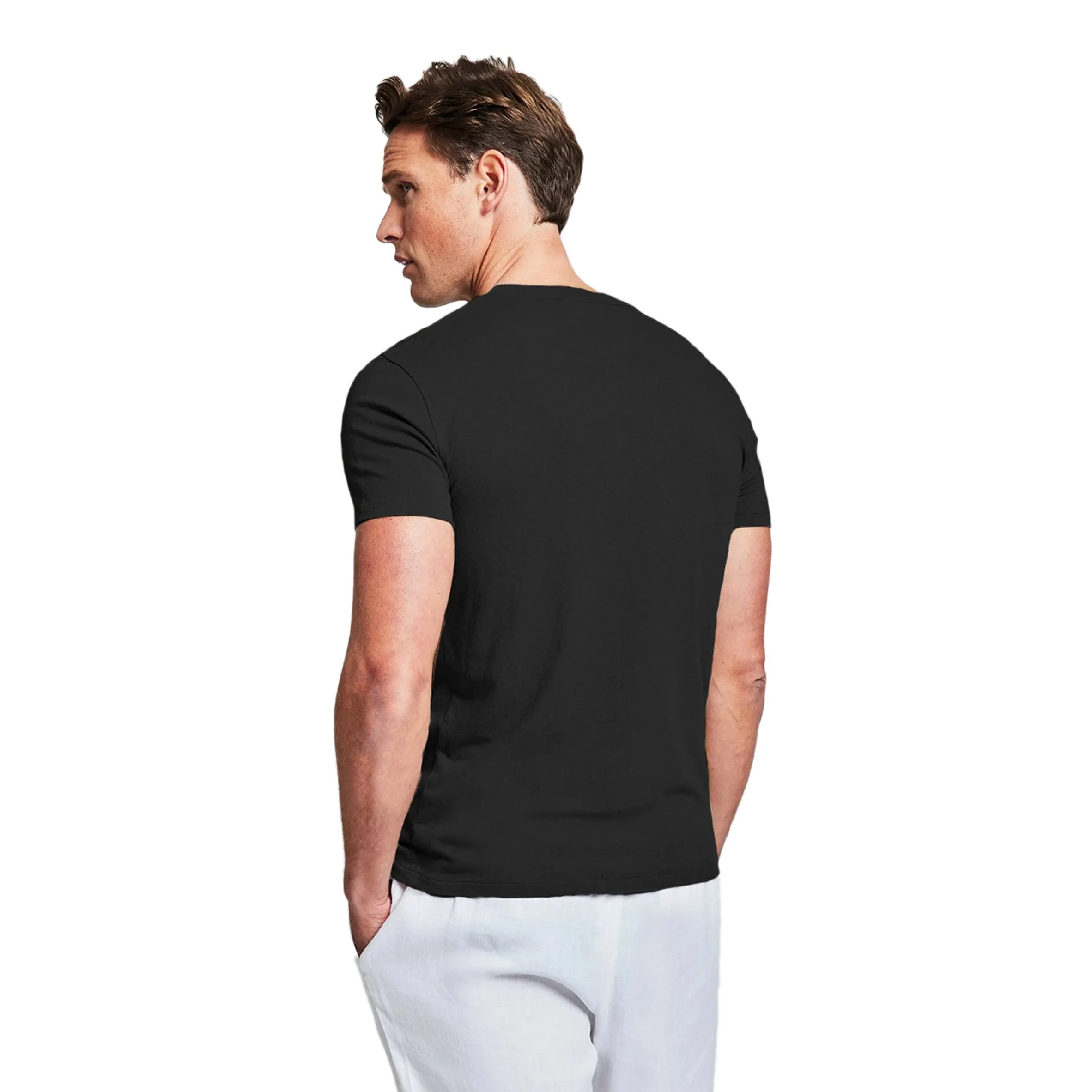 Black Crew Neck T Shirt sold by Sand Dollar product image thumbnail 3