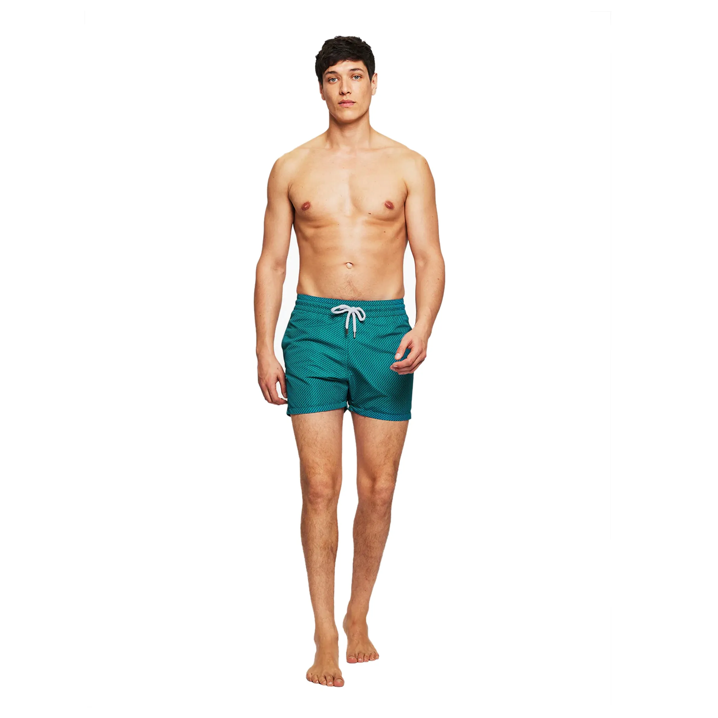 Sport Swim Short Underwater Pepe Print Green Lagoon sold by Sand Dollar product image thumbnail 4
