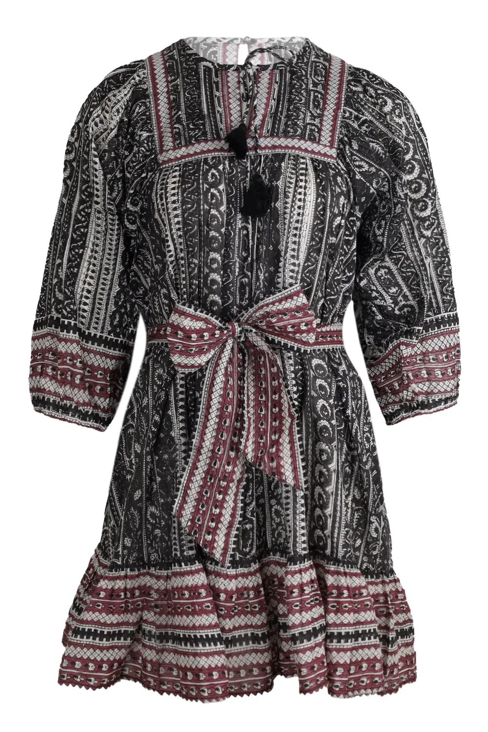 Magdalena Mini Dress Stripe Block Print sold by Sand Dollar