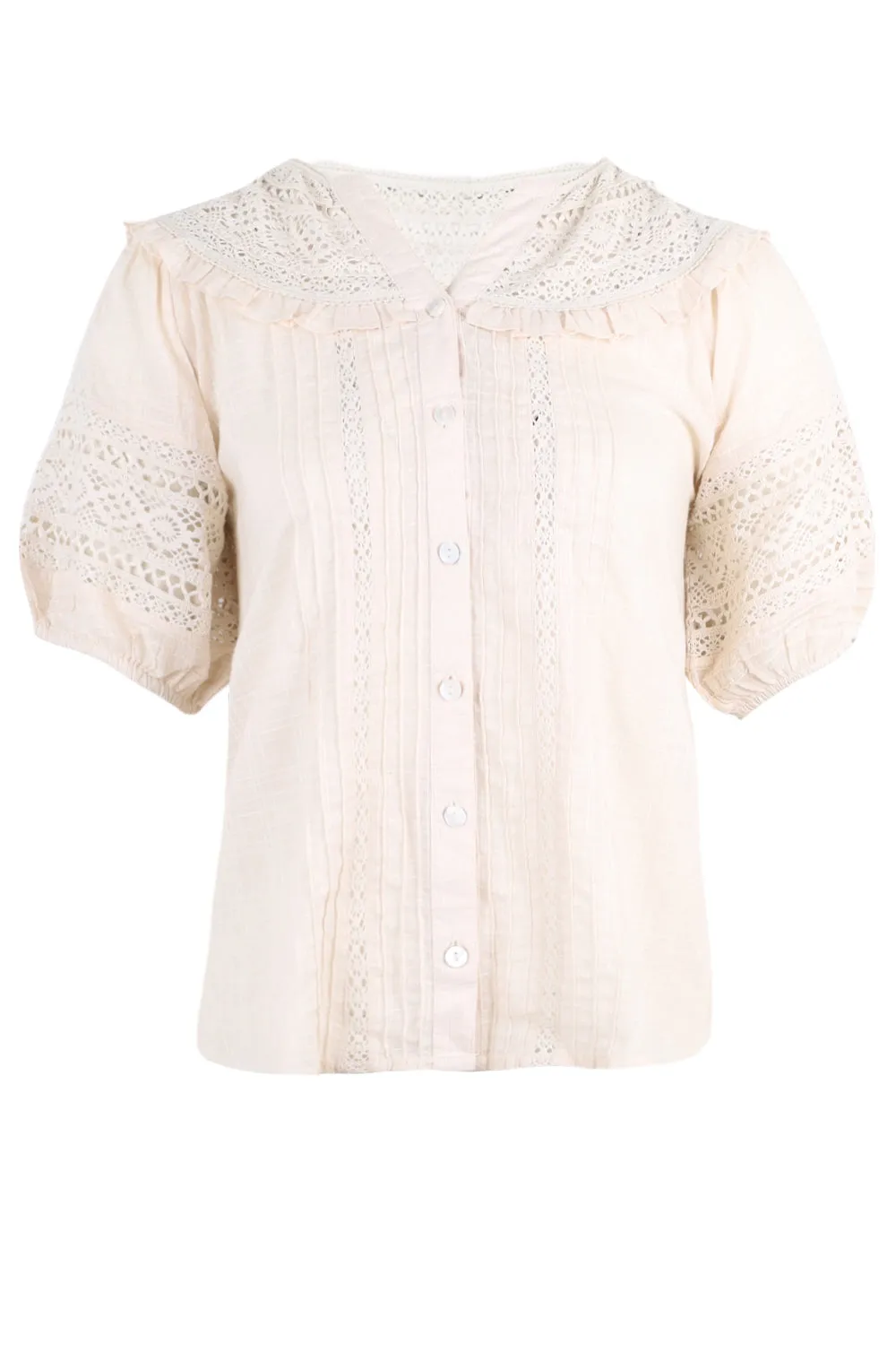 Mabel Blouse Cream sold by Sand Dollar