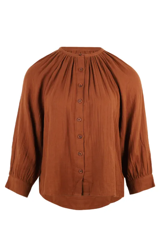 June Blouse Terracotta sold by Sand Dollar