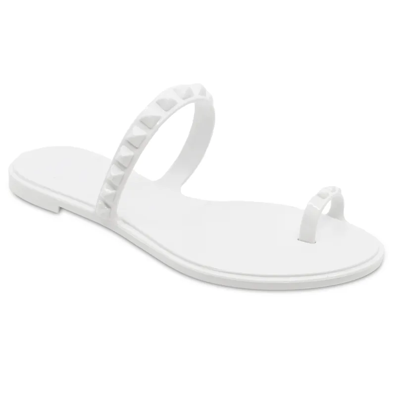 Maria Flat Sandal White sold by Sand Dollar