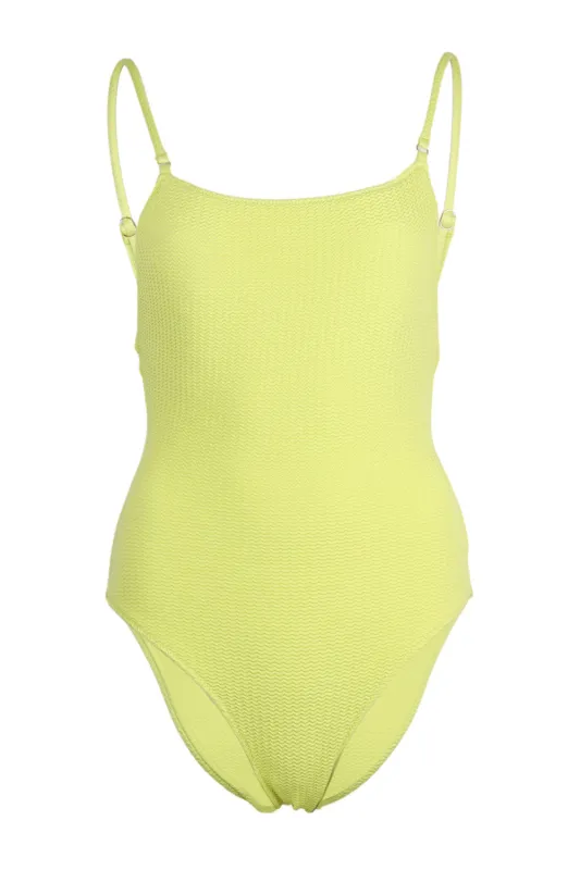 Sea Dive Scoop Neck One Piece Wild Lime sold by Sand Dollar