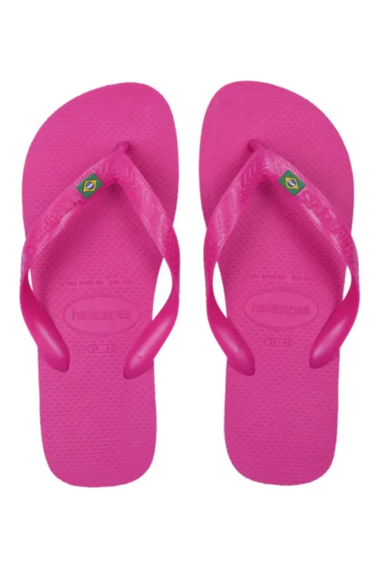 Havaianas Brasil Flip Flops Pink Electric sold by Sand Dollar