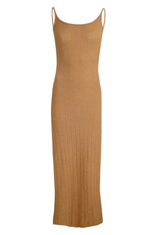 Selena Dress Camel sold by Sand Dollar