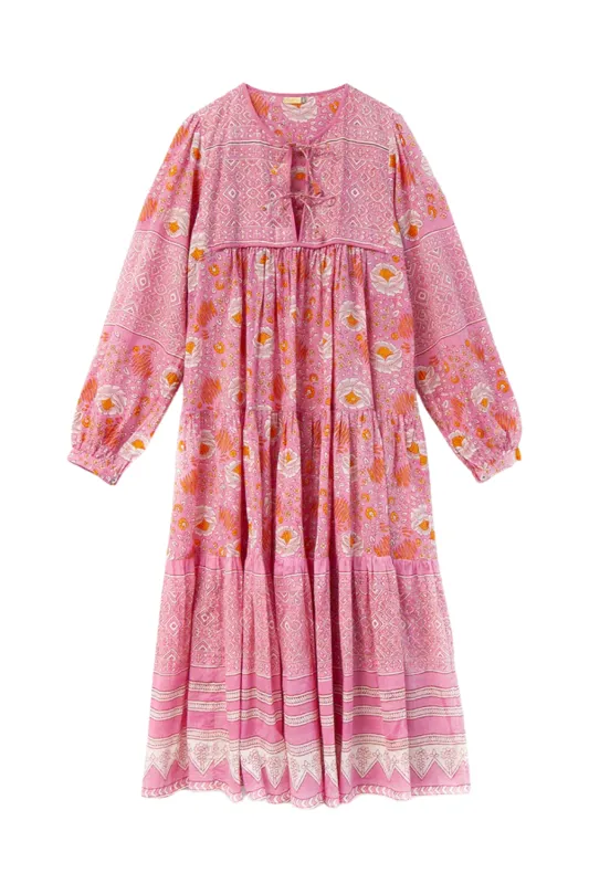 Yamini Booj Midi Dress, Rosa sold by Sand Dollar