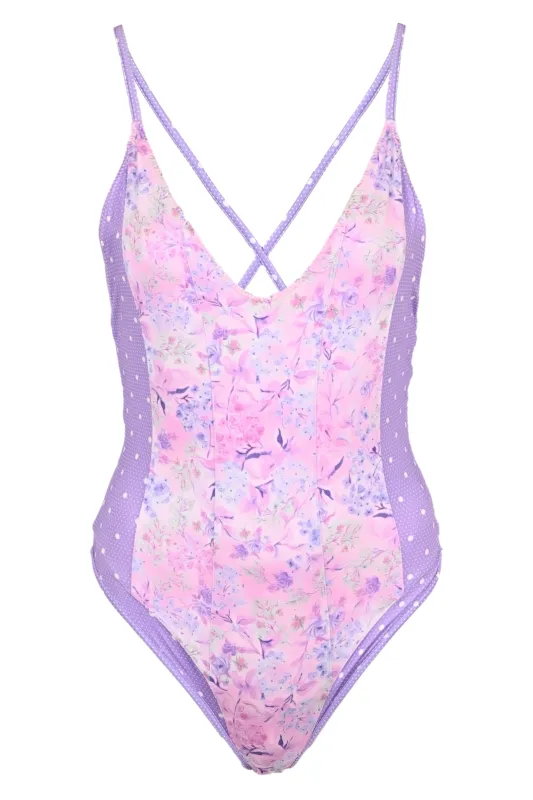 Womens Purple One Piece Swimsuit sold by Sand Dollar