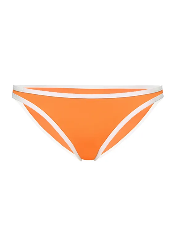 Womens Bikini Bottoms in Orange/White sold by Sand Dollar