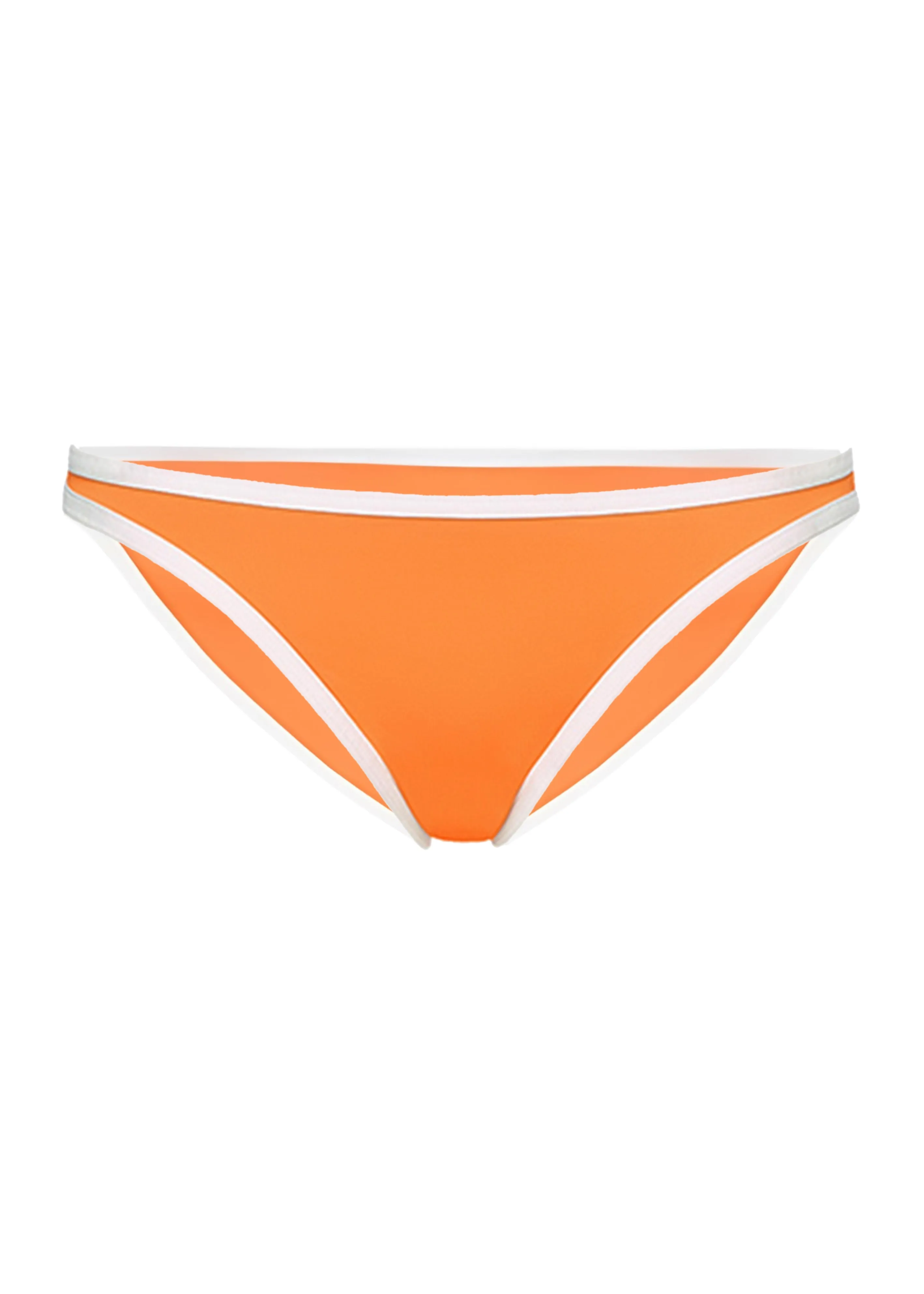 Womens Bikini Bottoms in Orange/White sold by Sand Dollar