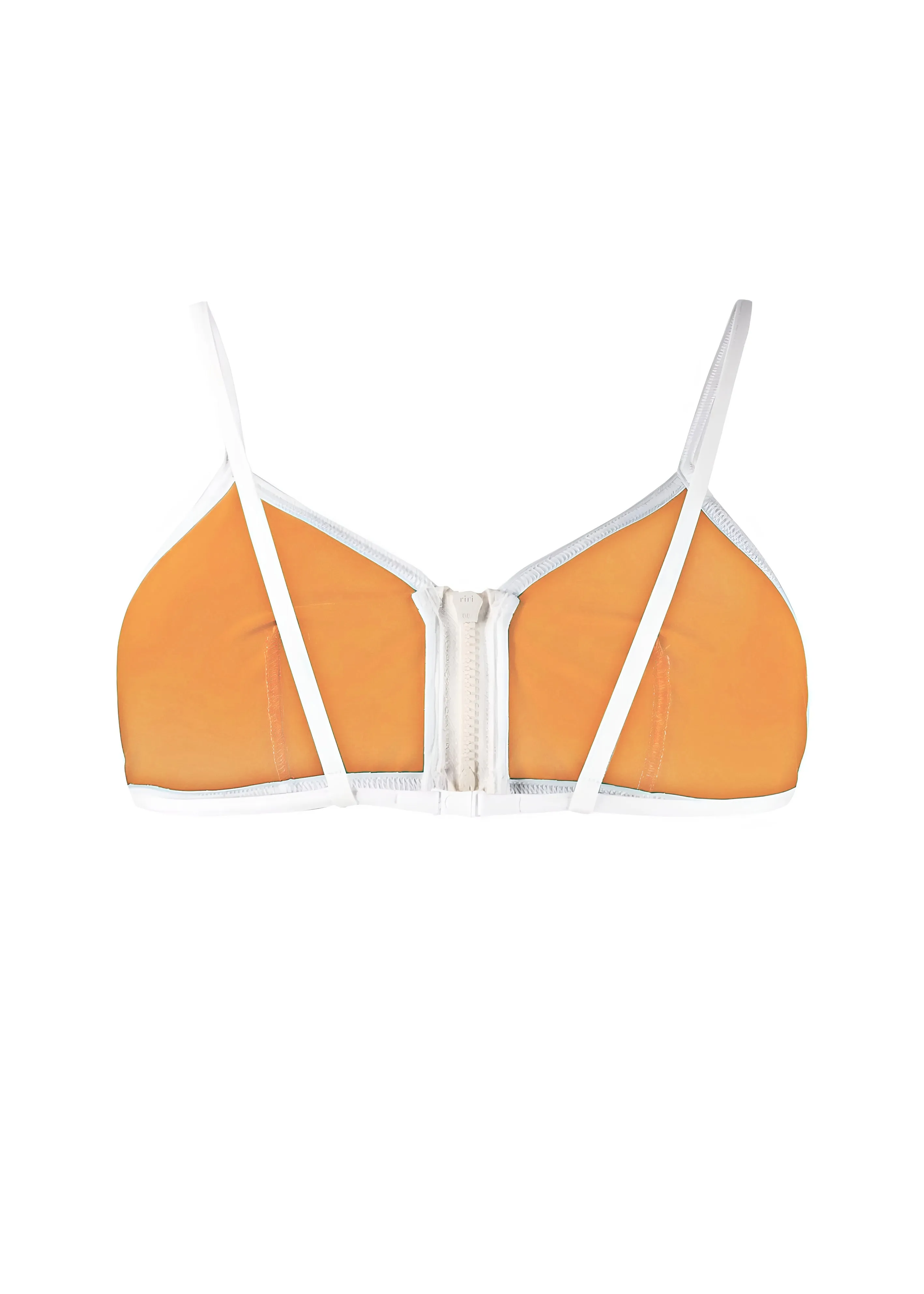 Triangle Top Bikini in Orange/White sold by Sand Dollar product image thumbnail 2