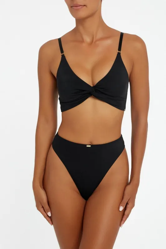 Leighton Crop Top Black made by Sand Dollar