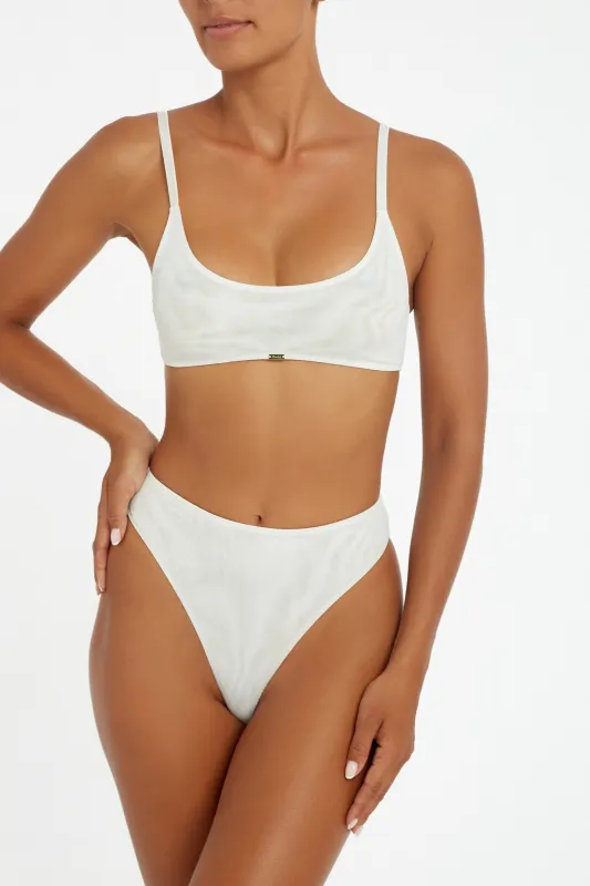 Cove Crop Top White Mesh sold by Sand Dollar